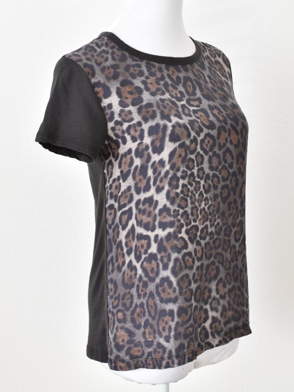 Moncler Maglia Girocollo Leopard Silk Wool Crew Neck T-Shirt - S - Picture 6 of 15